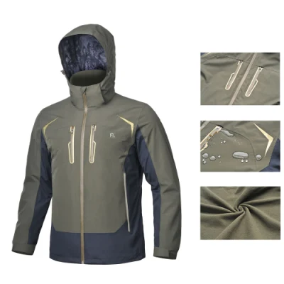 Классические водонепроницаемые/ветрозащитные/наружные дышащие популярные мужские зимние куртки ветровка зеленого цвета